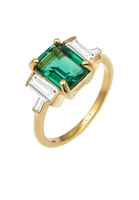 Elli PREMIUM Ring Cocktail Quartz Topas Edelstein 925 Silber vergoldet, Gold, 56 mm, gold