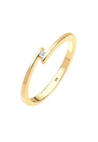 Elli DIAMONDS Dames Verlovingsring met Diamant (0.015 ct.) in 925 Sterling Zilver