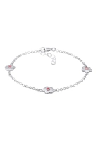 Elli Armband Kinder Blumen Floral Swarovski Kristalle Silber, 14 cm, silber