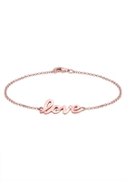 Elli dames love lettering in 925 sterling zilver rose gold plated