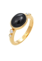 Elli PREMIUM Dames Edel Onyx Zwart met Topaas Edelstenen in 925 Sterling Zilver