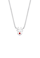 Elli Kinderen Rendier Hanger Speels met Kristallen in 925 Sterling Zilver