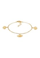 Elli dames ginkgo blad natuur in 925 sterling zilver verguld