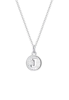 Elli Dames Brief J Plaatje Initiatieven Basic in 925 Sterling Zilver