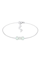 Elli Dames Bangle Synthetische Opaal in 925 Sterling Zilver Verguld