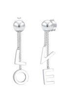 Elli dames hanger Love Wording Trend Blogger in 925 sterling zilver verguld