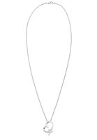 Elli DIAMONDS dames hart hanger bevestiging eenvoudig met diamant (0.03 ct.) in 925 sterling zilver