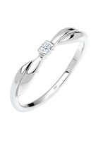 Elli DIAMONDS Elli DIAMONDS Ring Dames Verloving met Diamant (0.03 ct.) in 925 Sterling Zilver