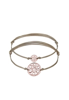 Elli Armband Lebensblume Mutter Kind Set Nylon 925 Silber, Rosegold, 16 cm, rosegold, cm