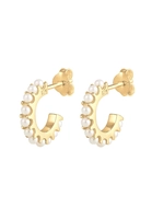 Elli Elli Oorbellen Dames Creolen Elegant met synthetische parels in 925 Sterling Zilver
