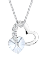 Elli Collierkettchen Herz Anhänger mit Swarovski Kristallen 925 Silber