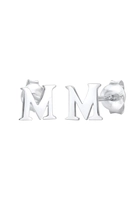 Elli Dames stud letter M initialen minimaal in 925 sterling zilver