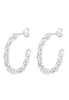 Elli Paar Creolen Creolen Hänger Chain Blogger Trend 925 Silber