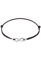 Elli Armband Infinity Trend Symbol Elastisch 925 Silber, Schwarz, 17 cm, schwarz, cm