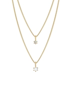 Elli PREMIUM Ketting Lady Layering Solitaire Elegant in 925 Sterling Zilver Verguld