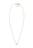 Elli dames met maansteen hanger in 925 sterling zilver verguld 42 cm lengte