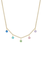 Elli Dames Kleurrijke Regenboog Kristallen in 925 Sterling Zilver Verguld