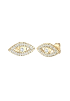 Elli met zirkonia kristallen in 925 sterling zilver verguld