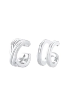 Elli Paar Ohrhaken Earcuff Klemme Set Geo Basic Minimal 925 Silber