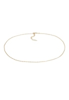 Elli Dames Choker Gedraaid Basic Filigraan in 925 Sterling Zilver Verguld