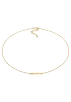 Elli Collierkettchen Choker Platte Gehämmert 925er Silber