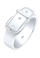 Elli DIAMONDS Damesriem Symbool Diamant (0.03 ct.) in 925 Sterling Zilver Wit