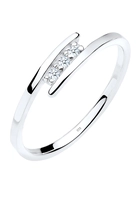 Elli DIAMONDS Dames Klassiek Elegant met Diamant (0,06 ct.) in 925 Sterling Zilver