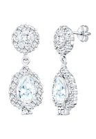 Elli PREMIUM Elli PREMIUM Oorbellen Dames Oorbellen Glamour Vintage met Kristallen en Zirkonia Kristallen in 925 Sterling Zilver
