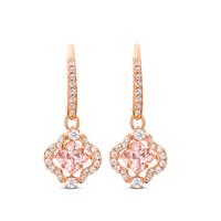 swarovskisieraden Swarovski 5516477 - Sparkling Dc Pe Clover - Rosékleur - Oorstekers