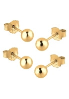 Elli Dames Set Bolletjes Basic Filigraan in 925 Sterling Zilver Verguld