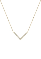 Elli Dames V-halsketting met kristallen in 925 sterling zilver 45 cm lang
