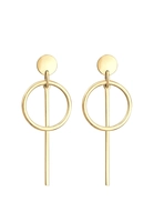 Elli Elli Oorbellen Dames Oor Hanger Geo Cirkel Basis Minimaal Cool in 925 Sterling Zilver