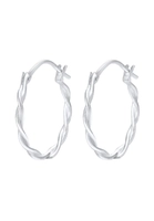 Elli Dames Creolen Basis Gedraaid in 925 Sterling Zilver