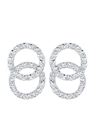 Elli Dames cirkel geo trend met kristallen in 925 sterling zilver