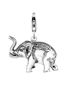 Nenalina Charm-Einhänger Anhänger Elefant Tier Reise Verziert 925 Silber