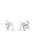 Elli Dames stud letter A initialen minimaal in 925 sterling zilver