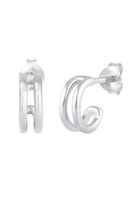 Elli Dames Creolen Mini Basic Minimal Trend in 925 Sterling Zilver roségoud verguld
