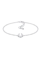 Elli Armband Hufeisen Glücksbringer Zirkonia Steine 925 Silber, 16 cm, silber, cm