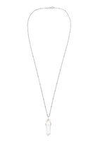 Elli dames bal ketting zeshoek met rozenkwarts steen in 925 sterling zilver verguld