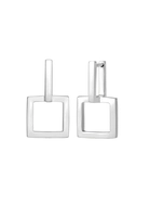Elli Dames Creolen Vierkant Geo Look Trend Blogger in 925 Sterling Zilver