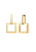 Elli Dames Creolen Vierkant Geo Look Trend Blogger in 925 Sterling Zilver