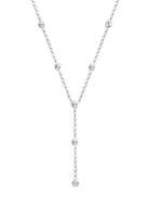 Elli Elli Halsketting Dames Y-Ketting Cirkel Geo met Kristallen in 925 Sterling Zilver