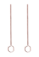 Elli Paar Ohrhänger Hexagon Geo Minimal 925 Sterling Silber