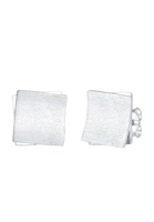 Nenalina Ohrringe Stecker Basic Viereck Geo Look Matt 925 Silber, silber, keine Angabe