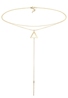 Elli Dames Choker Y-Ketting Driehoek Geo Look in 925 Sterling Zilver