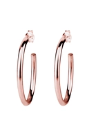 Elli Dames Creolen Basic Classic in 925 Sterling Zilver Roségoud verguld