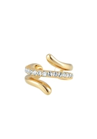 Elli Dames oorboei getwist met kristallen in 925 Sterling zilver