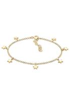 Elli voetsieraad met ster hanger in astro look in 925 sterling zilver verguld