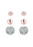 Elli Ohrring-Set 3er Set Swarovski Kristalle rosé vergoldet