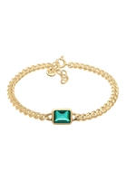 Elli PREMIUM dames kwarts edelsteen groen in 925 sterling zilver verguld